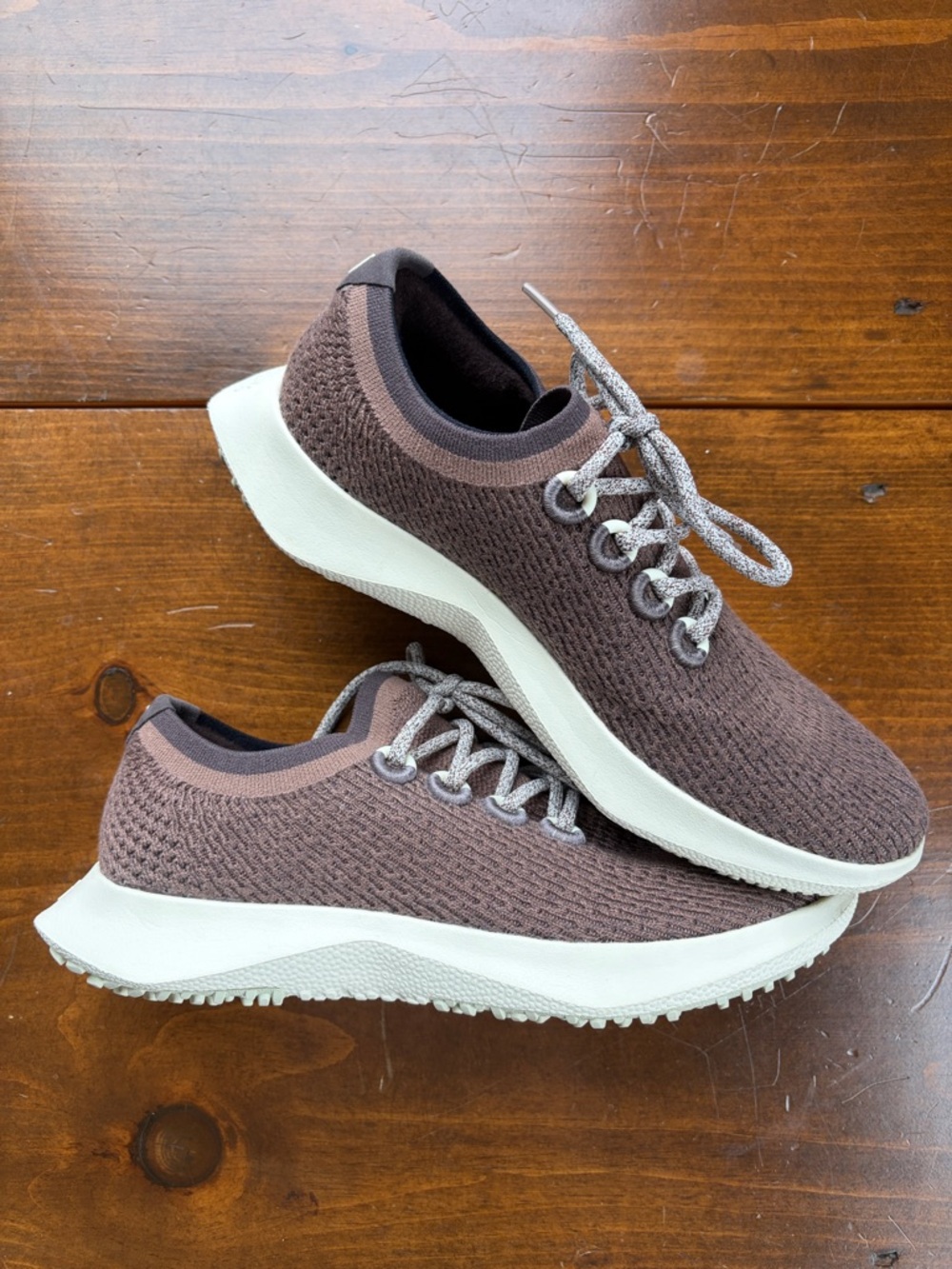 AllBirds TD2 Women’s 10.5 Hazy Cocoa Stony Cream Mesh Running Lifestyle Sneakers